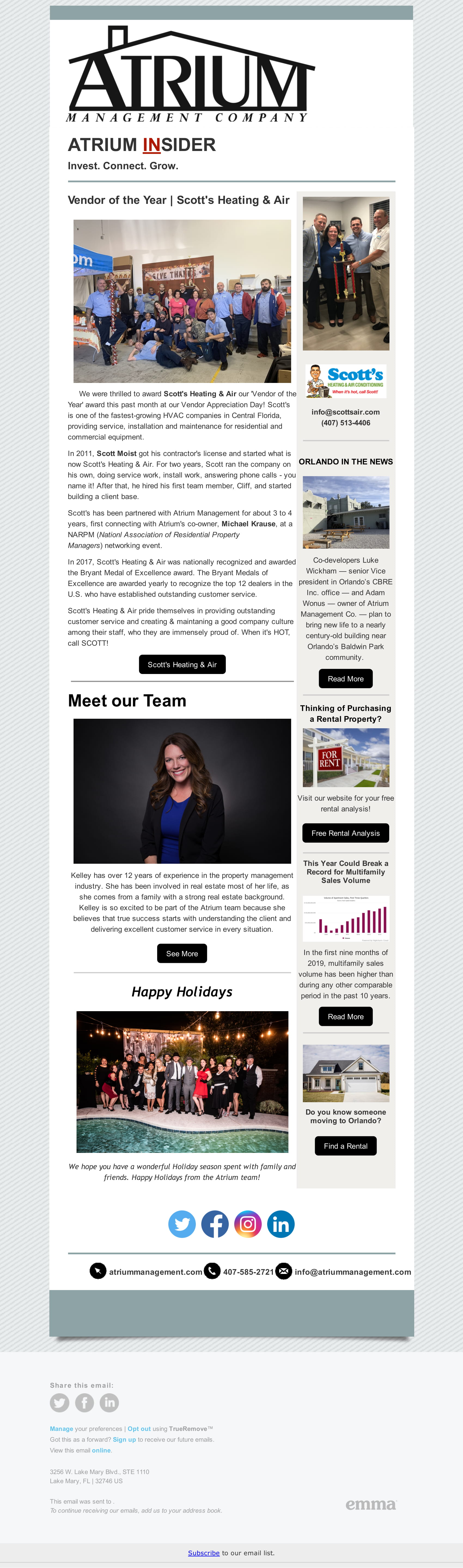 December 2019 Newsletter